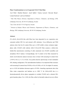 Phase Transformations in Arc-Evaporated Ti-Si-N Thin Films