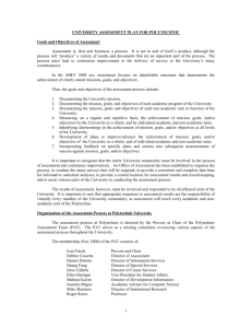 University Assessment Plan - Gateway Engineering Education