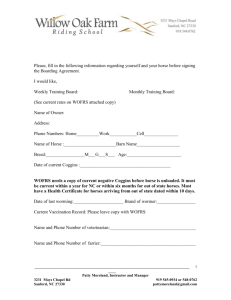 Willow Oak Farm Riding School Boarding Agreement