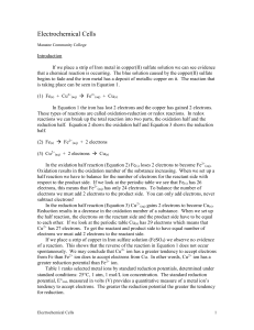 Studying Electrochemical Half-cells and Half