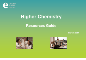 Higher Chemistry Resources Guide - Glow Blogs