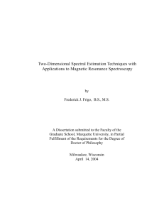 4 Weighted 2D Spectral Estimation Methods