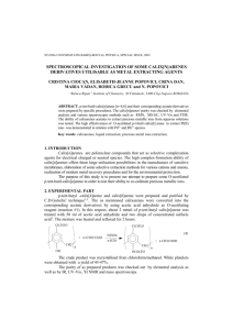 Spectroscopical investigation of some calix[n]arenes derivatives
