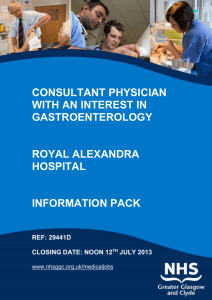 Consultant Physician with an interest in Gastroenterology