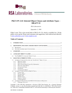PKCS #9 v2.0: Selected Object Classes and Attribute Types