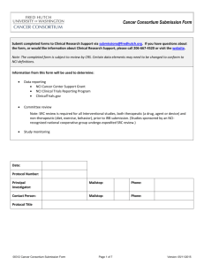 Cancer Consortium Submission Form