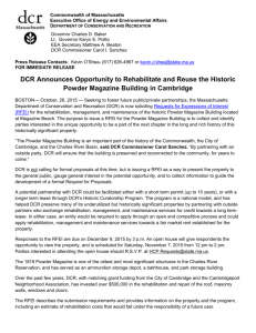 DCR Announces Opportunity to Rehabilitate and Reuse the Historic