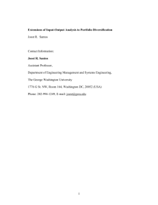 Implementing Input-Output Analysis for Portfolio Diversification