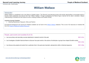 William Wallace learning journey - Second level