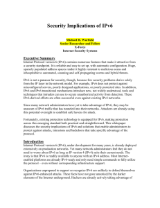 Security Implications of IPv6