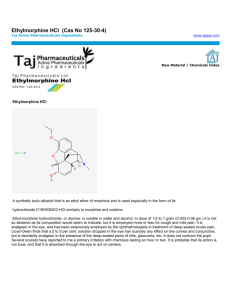 Ethylmorphine HCl (Cas No 125-30-4)