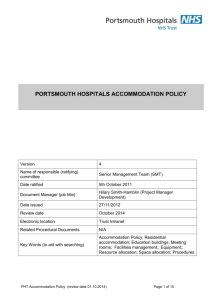 PHT Accommodation Policy - Portsmouth Hospitals Trust