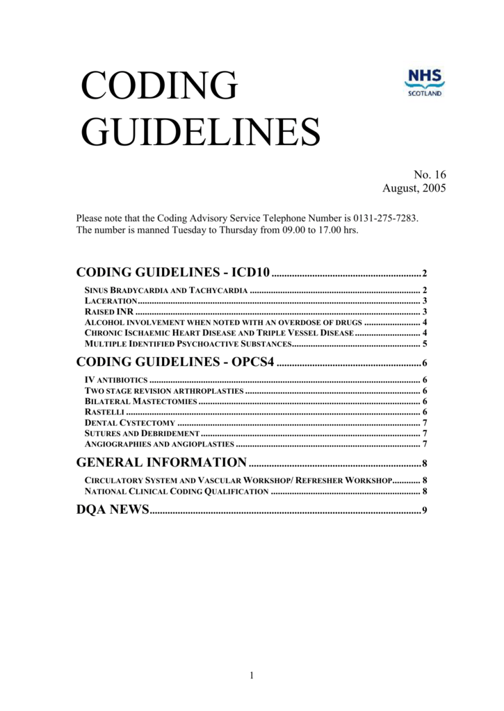 Coding Guidelines ICD10