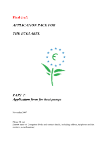Application pack - Ecolabelling