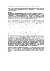 Abstract: Product Service Systems for Consumer Goods Firms