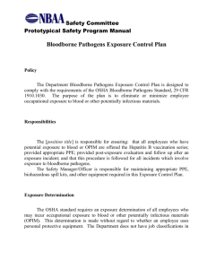 1 Section VIII - Bloodborne Pathogens Exposure Control Plan