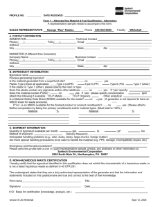 ASF Qualification Form - Systech Environmental Corporation