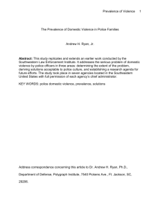 The Prevalence of Domestic Violence in Police Families