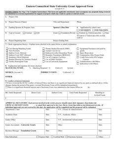 Eastern Grant Approval Form - Eastern Connecticut State University