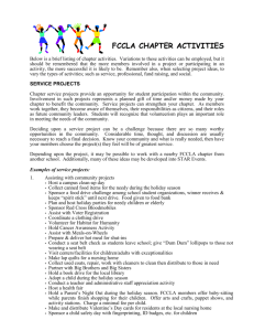 fccla chapter activities