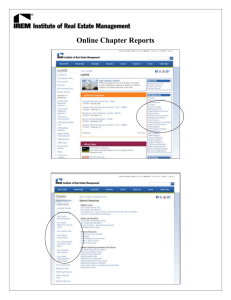 Online Chapter Reports - Membership Handouts