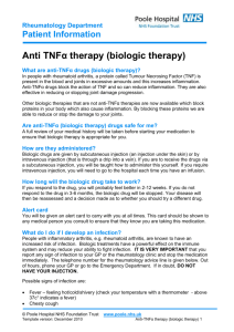 Anti TNFa Therapy - Poole Hospital NHS Foundation Trust