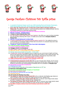Christmas Fair Raffle Prizes (from 2011)