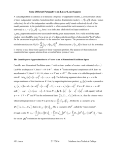 1 Some Different Perspectives on Linear Least Squares A standard