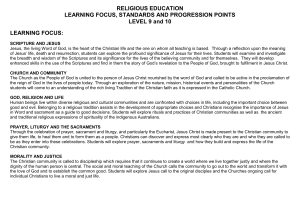 RELIGIOUS EDUCATION STANDARDS AND