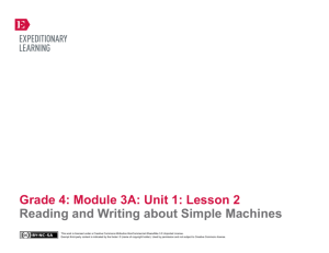 Grade 4 Module 3A, Unit 1, Lesson 2