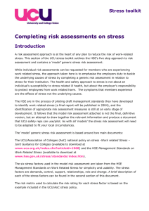 Completing risk assessments on stress