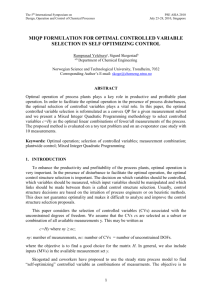 miqp formulation for optimal controlled variable selection in