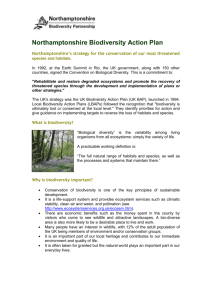Northamptonshire Biodiversity Action Plan