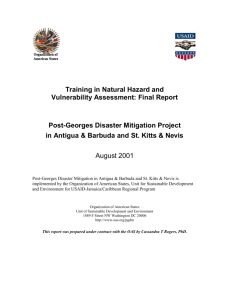 Training in Natural Hazard and Vulnerability Assessment: Final Report