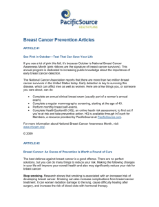 Breast Cancer Prevention (three articles)