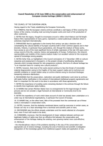 Council Resolution of 26 June 2000 on the conservation and