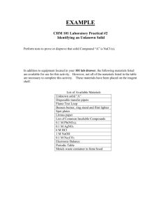 CHM 101 Laboratory Practical 2