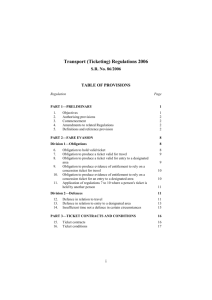 Transport (Ticketing) Regulations 2006