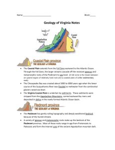 Geology of Virginia Notes