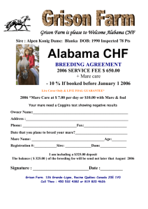 Alabama CHF - Ferme Grison Farm
