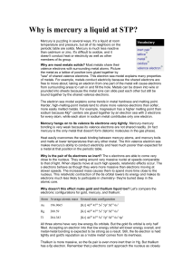 Why is mercury a liquid at STP