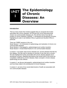The Epidemiology of Chronic Diseases: An overview
