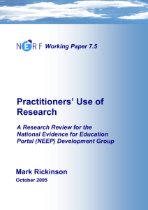 How do practitioners use research?
