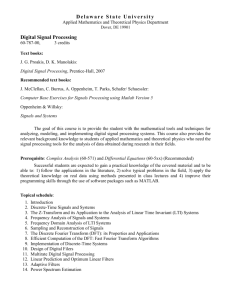 Digital Signal Processing - Delaware State University