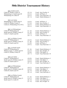 50th DISTRICT -- BASKETBALL TOURNAMENT HISTORY