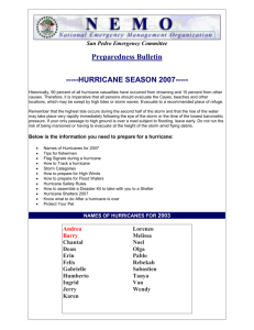 Hurricane Preparedness