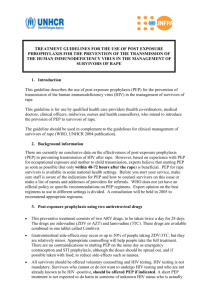 POST EXPOSURE PROPHYLAXIS PROTOCOL