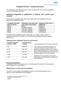 Switching pregabalin to gabapentin in patients with normal renal