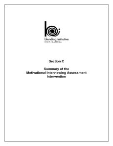 Summary of the Motivational Interviewing Assessment Intervention