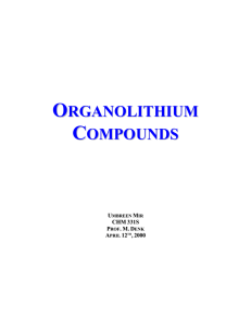 ORGANOLITHIUM COMPOUNDS